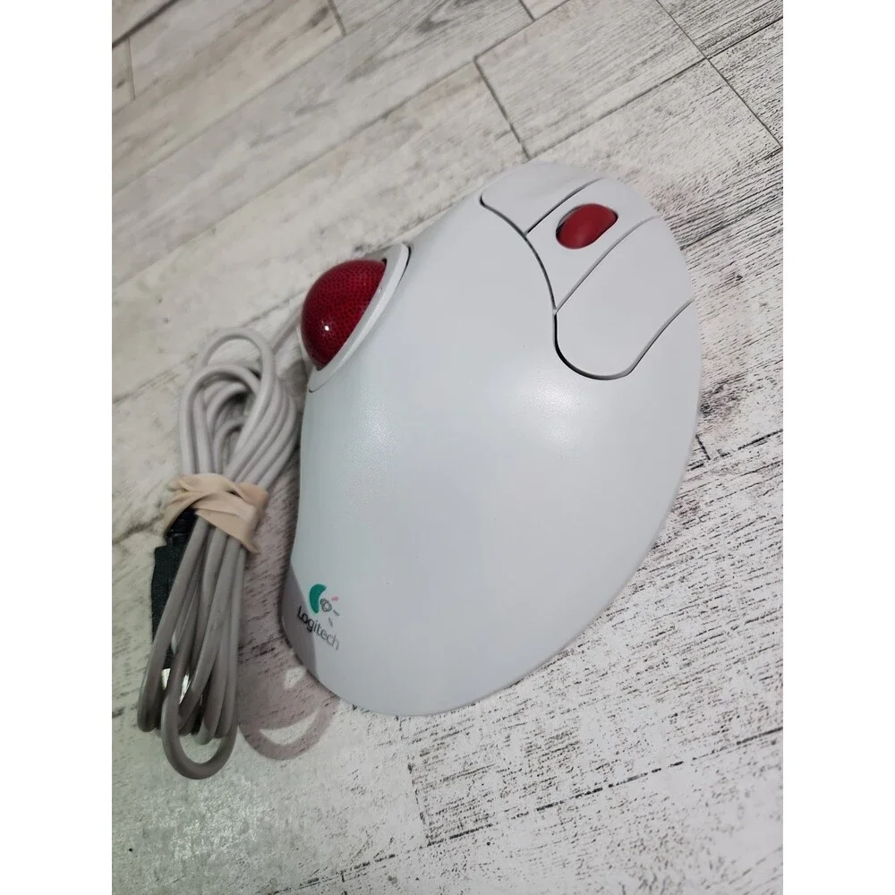 Logitech TrackMan Marble Wheel Ball USB Computer Mouse Model T-BB13 Works!!!